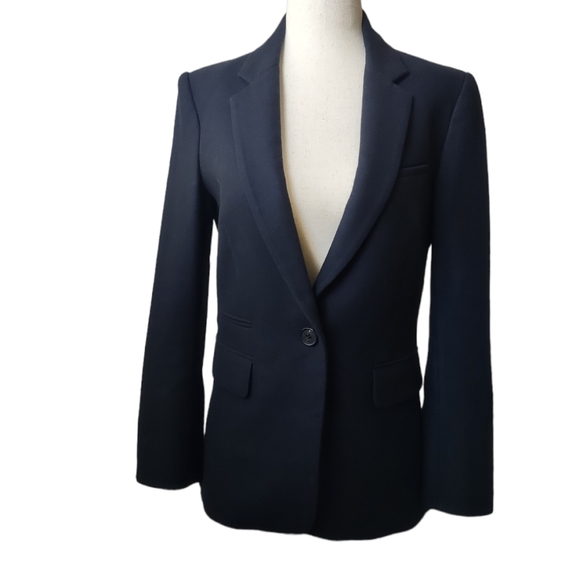 Veronica Beard 2 the "Classic Dickey Jacket" wool navy blue core - Picture 4 of 13